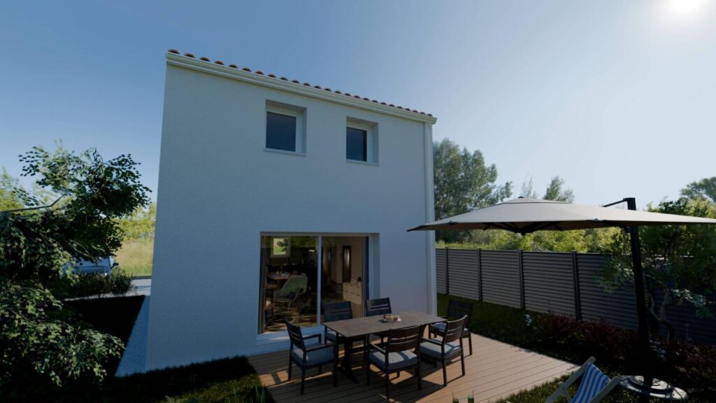 Constructeur de maison à Angles - Maison AUBE 76.5 m² avec jardin à Angles, Vendée, à partir de 206414 € terrain + maison