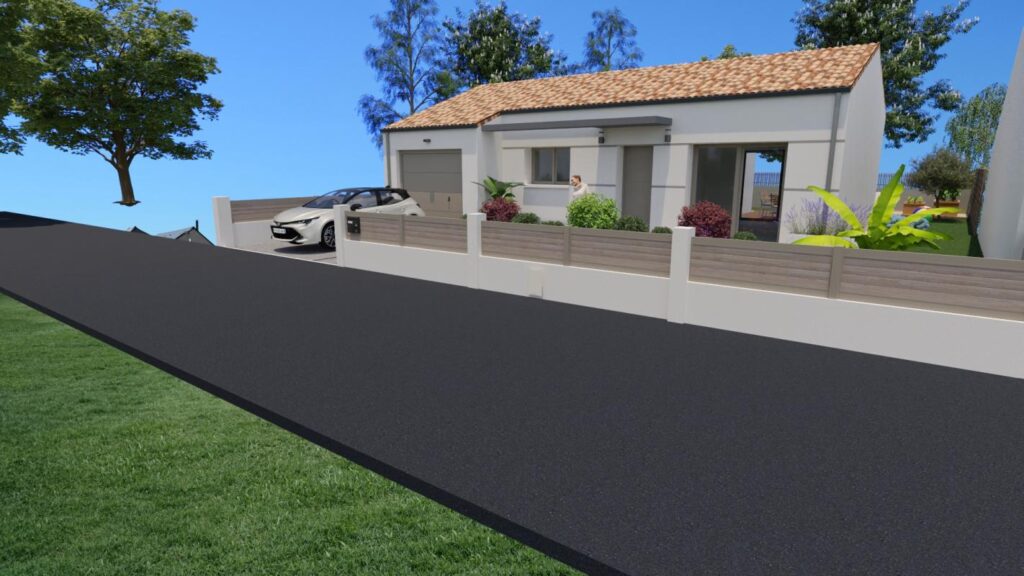 Constructeur de maison à Commequiers - Maison neuve de 74 m² sur terrain de 322 m² à Commequiers, projet sur mesure avec Bâti85