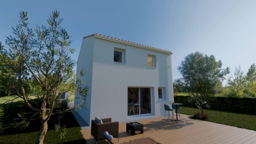 Constructeur de maison à Paimbœuf - Maison AUBE G 76.5m² avec 3 chambres à Saint-Père-en-Retz (44320) – Terrain + maison 211276 €