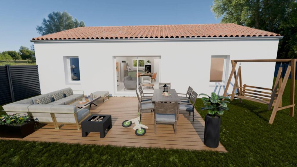 Constructeur de maison à Apremont - Confort et accessibilité au cœur d’Apremont : Maison PMR ModulO 3 Chs de 80m² sur terrain de 371m²