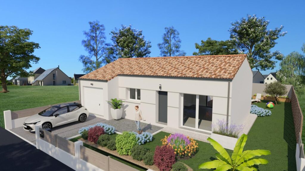 Constructeur de maison à Challans - Maison 2 chambres, cellier et Garage à CHALLANS à proximité du centre ville