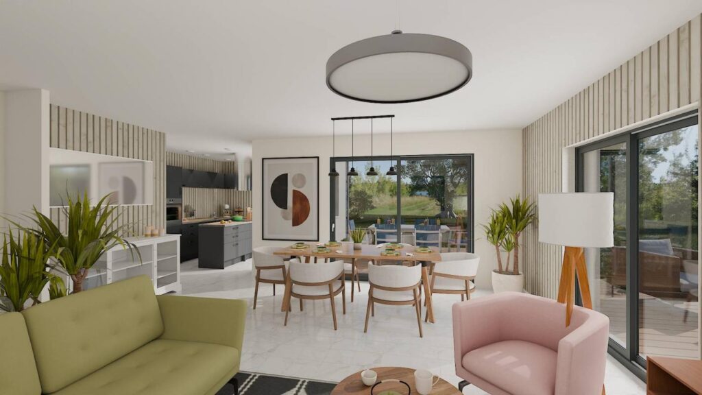Constructeur de maison à La Roche-sur-Yon - Maison Neuve à Construire – 90m² – 3 Chambres – RE2020 – Avec Garage