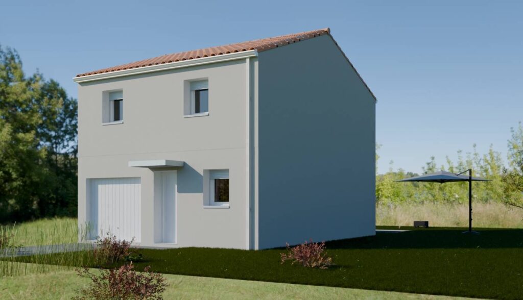 Constructeur de maison à Machecoul-Saint-Même - Projet de construction à Machecoul – Maison à étage 3 chambres avec garage sur terrain de 365 m²