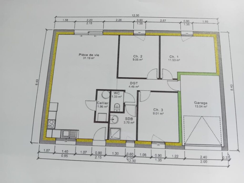Constructeur de maison à Saint-Hilaire-de-Riez - Maison 3 chambres avec garage à CHALLANS sur un terrain de 400 m²