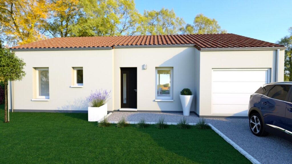 Constructeur de maison à Saint-Hilaire-de-Riez - Maison 3 chambres avec garage à L’AIGUILLON SUR VIE sur un terrain de 360 m²
